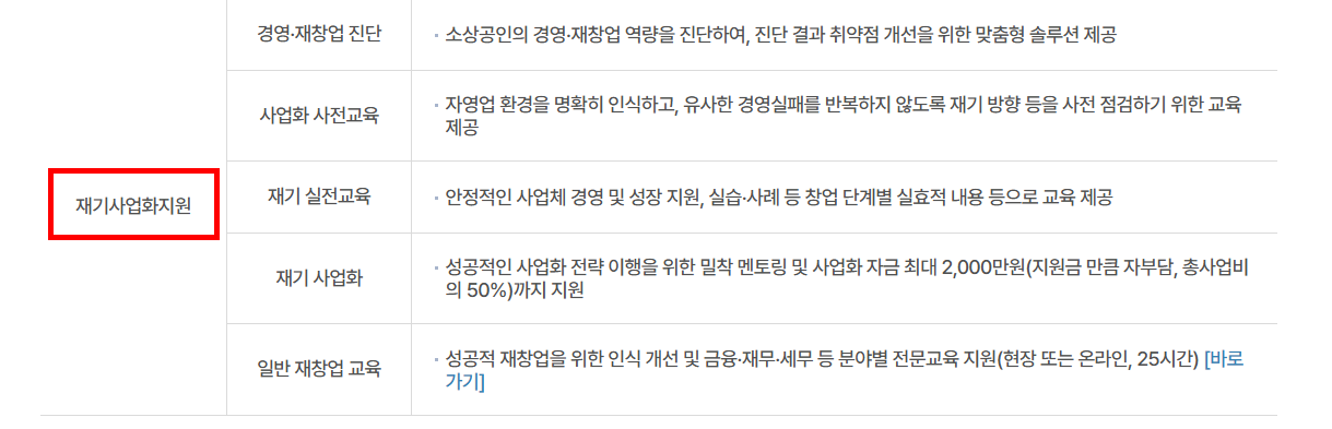 재기사업화지원