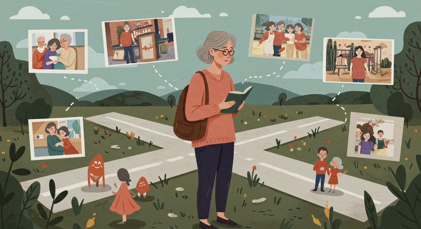 중년 여성의 그림 사진