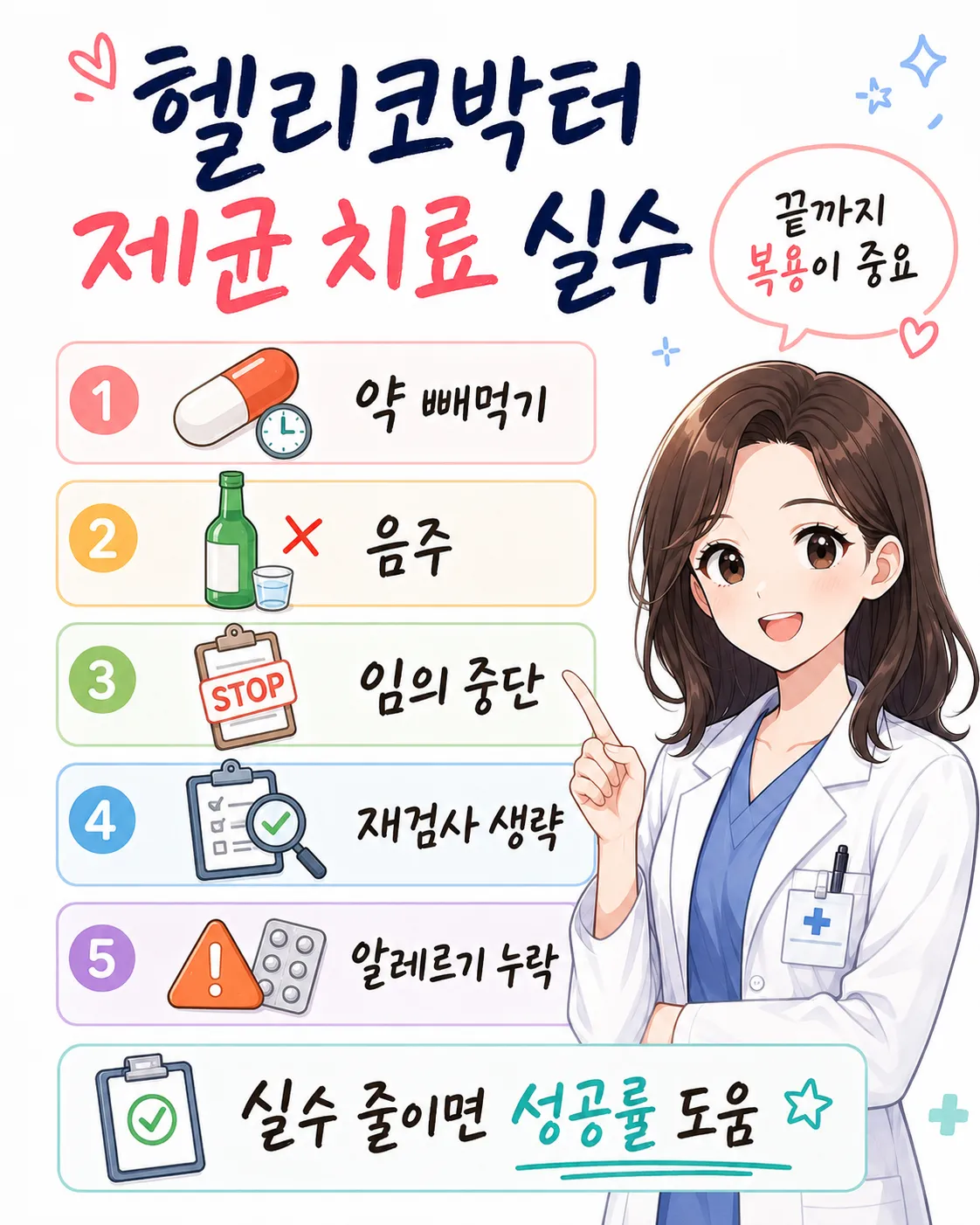 헬리코박터 제균 치료 실수