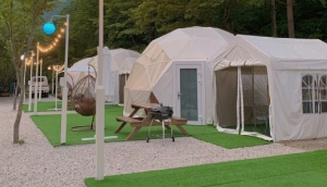 투명 돔 캠핑장