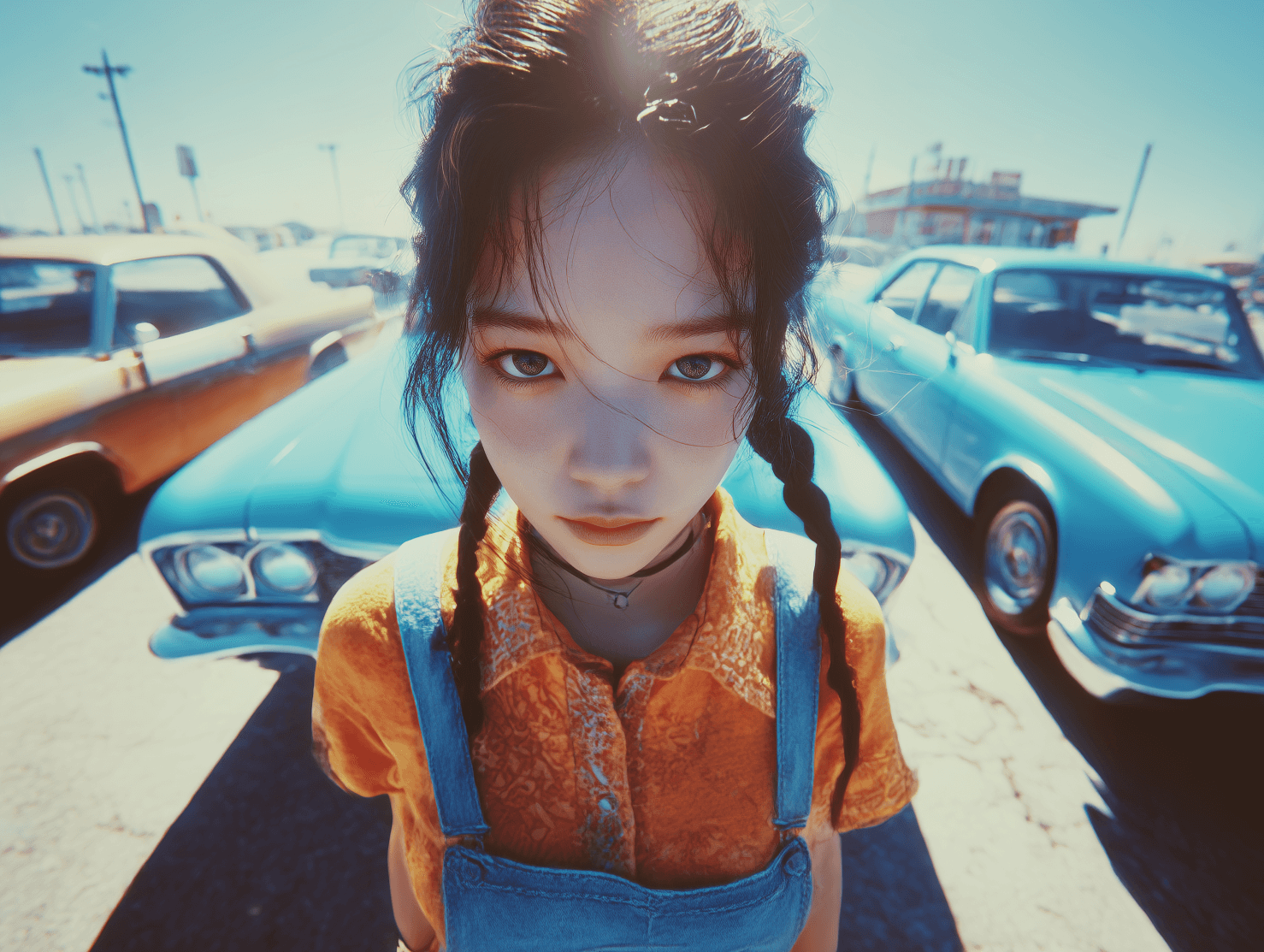 카메라 시점 프롬프트 예시 이미지 Midjourney