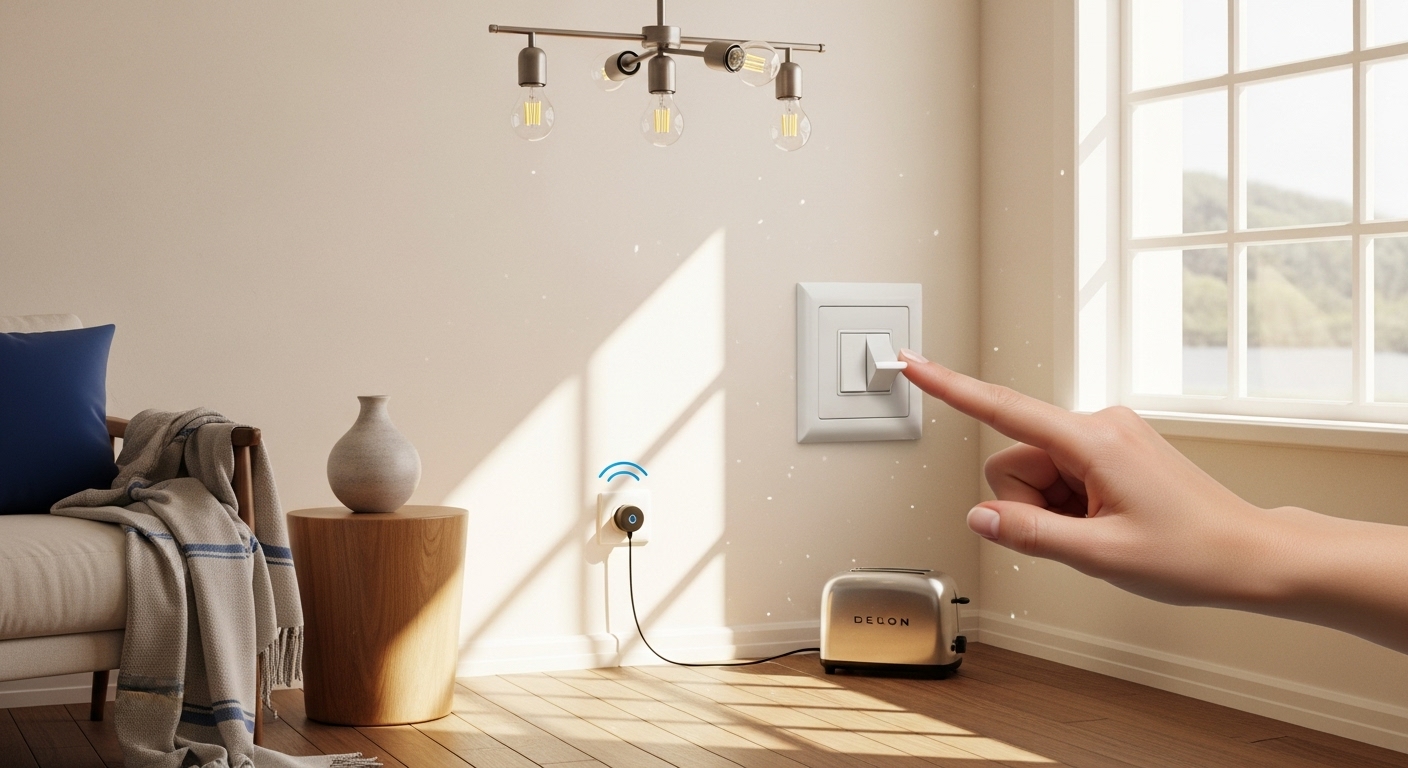 불을 끄는 손과 에너지를 절약하는 깨끗한 실내 공간