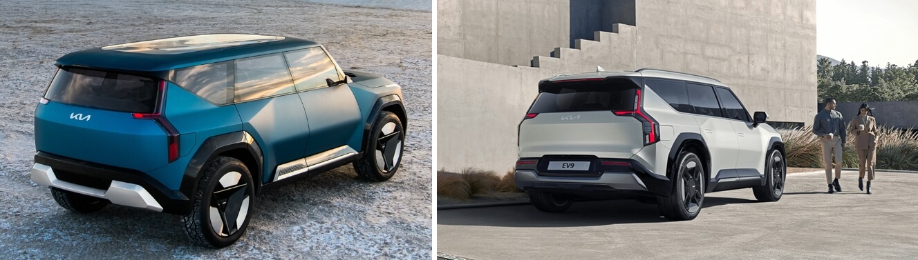 (왼)컨셉카-(우)EV9