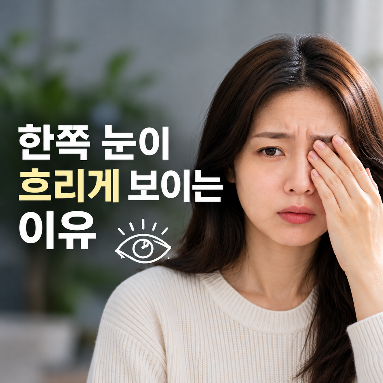 한쪽 눈이 흐리게 보이는 이유