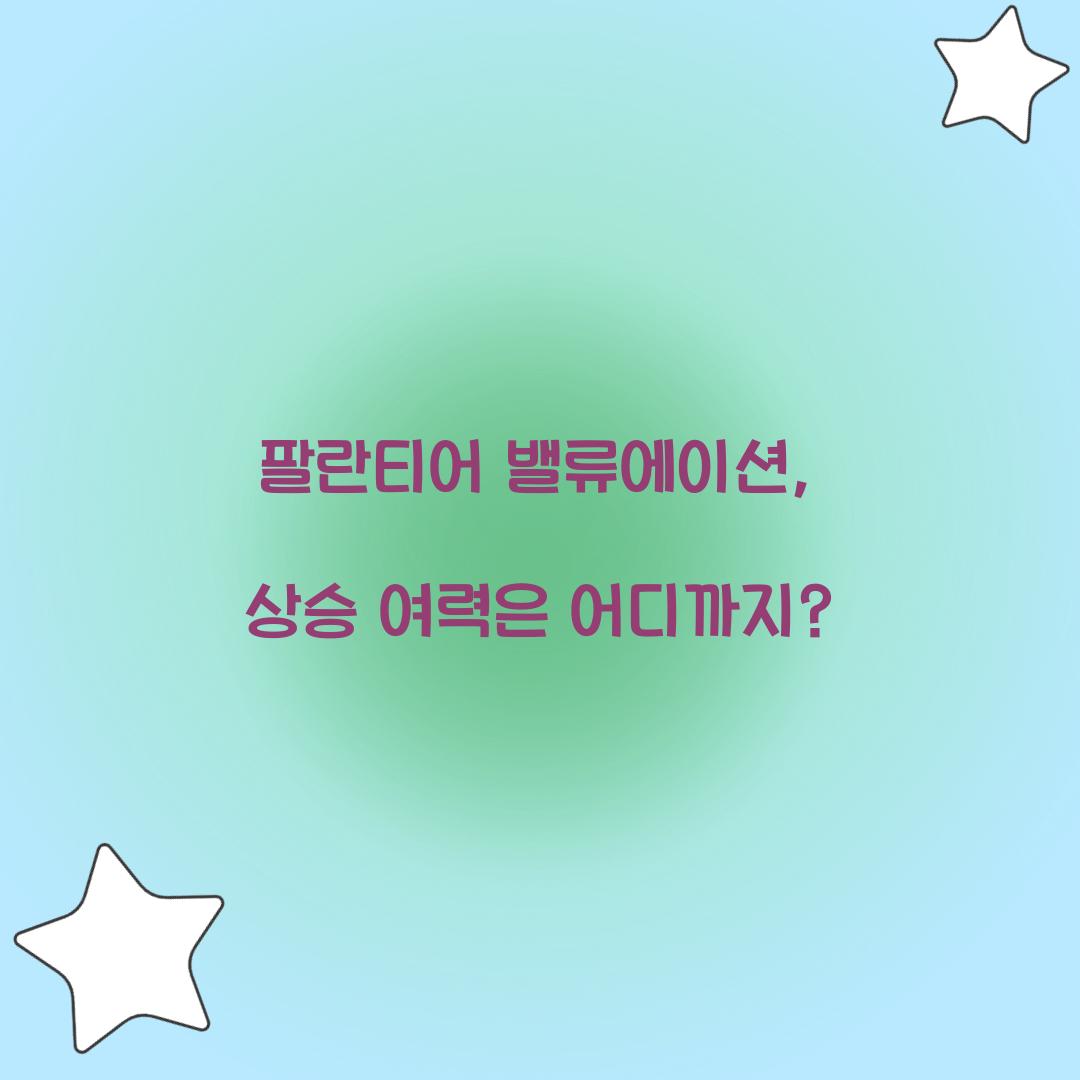 팔란티어 밸류에이션