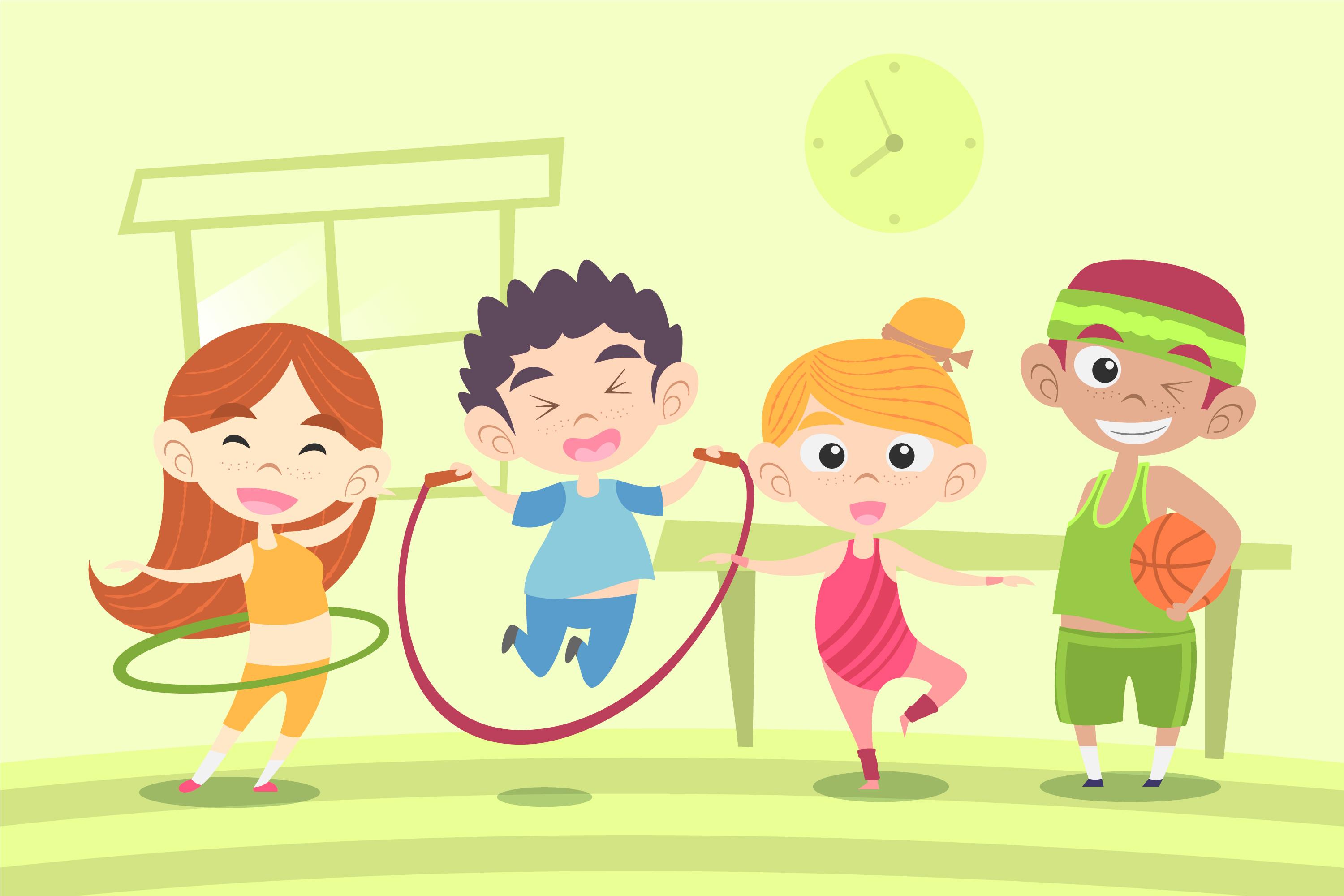 운동하는 아이들 이미지