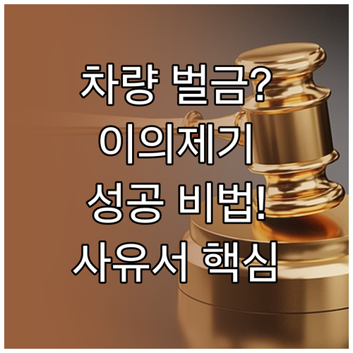 자동차 과태료 이의제기 성공률 높이는..