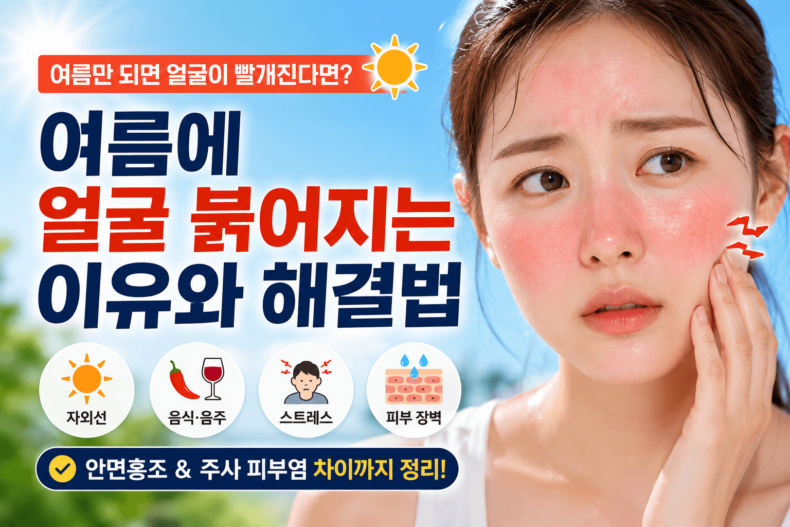 여름에 얼굴 붉어지는 이유, 단순 더위가 아닐 수 있습니다