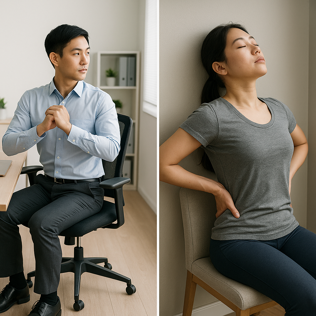 앉아서 하는 허리운동