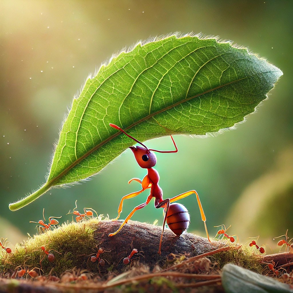 개미는 왜 자기 몸보다 큰 걸 옮길 수 있을까?