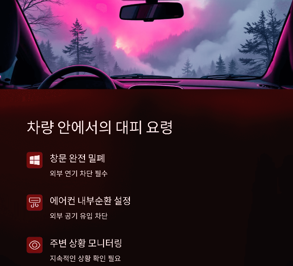 산불 시 대처요령