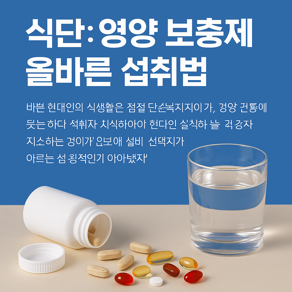 영양보충제 올바른 섭취법
