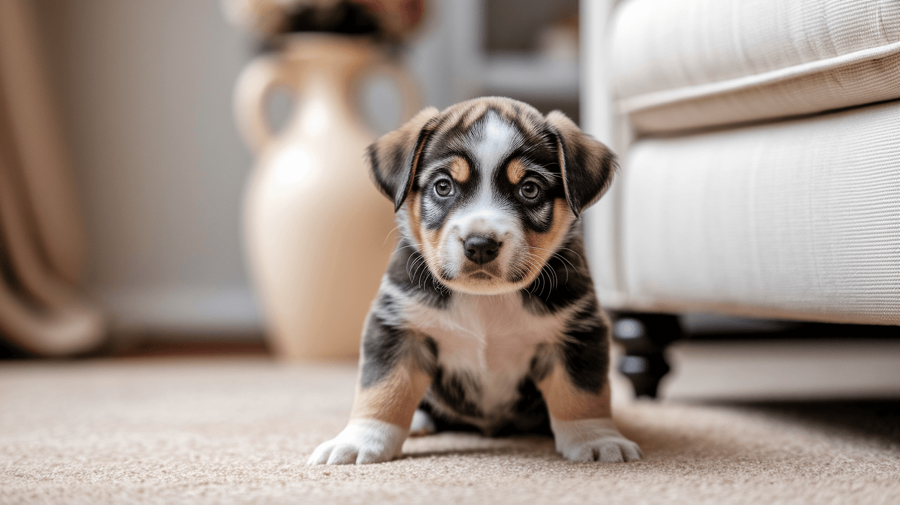 adorable puppy with warm eyes