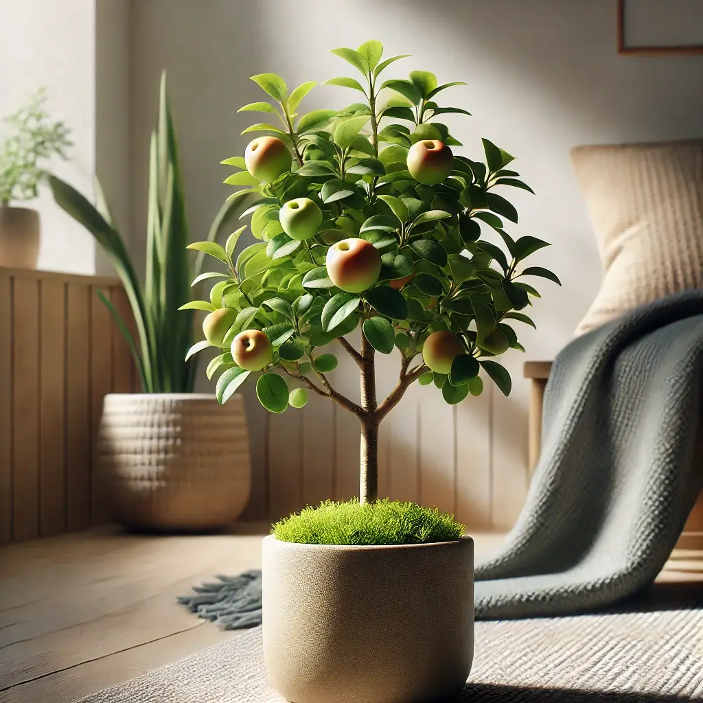 집에서 키우는 사과나무 이미지