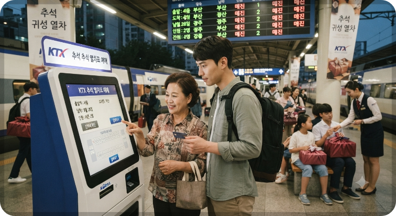 KTX 추석 열차표 예매 이미지