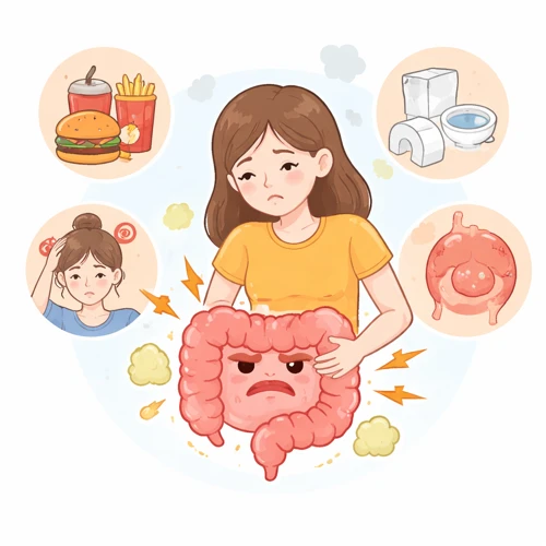 예민한 장 캐릭터 일러스트