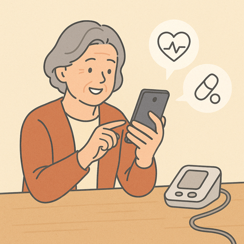 [5편] 건강관리 앱 사용법 – 혈압·걸음 수 체크하기