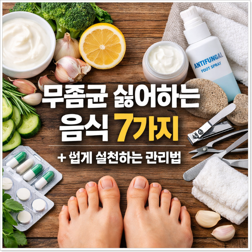 무좀균이 싫어하는 음식 7가지 총정리