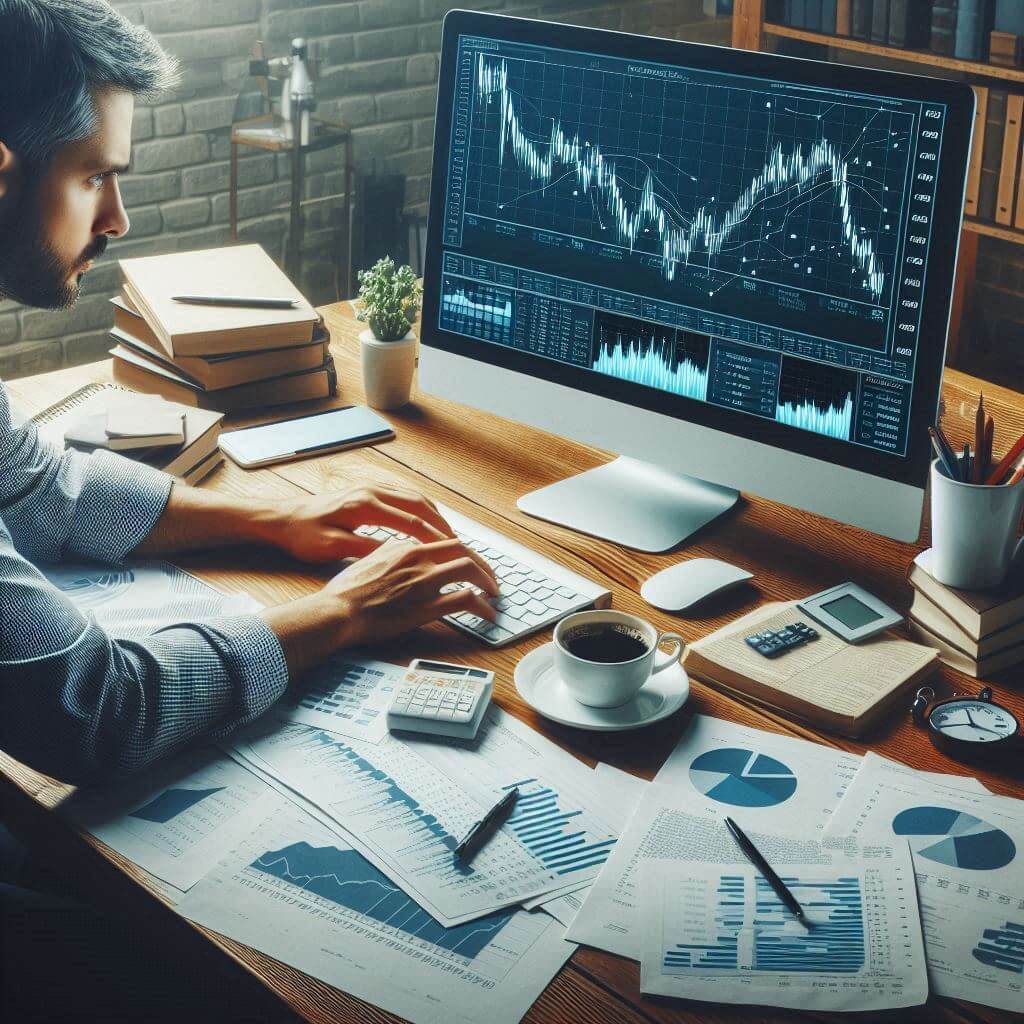 해외주식 양도소득세 계산을 하면서 초간단 방법을 이용해 주식투자하는 모습