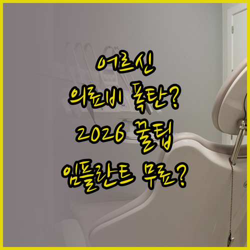 어르신 의료비 절감 2026년 임플란..