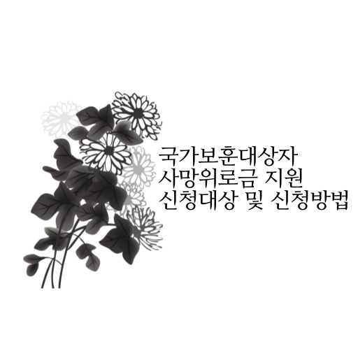국가보훈대상자 사망위로금 지원 제도 표지