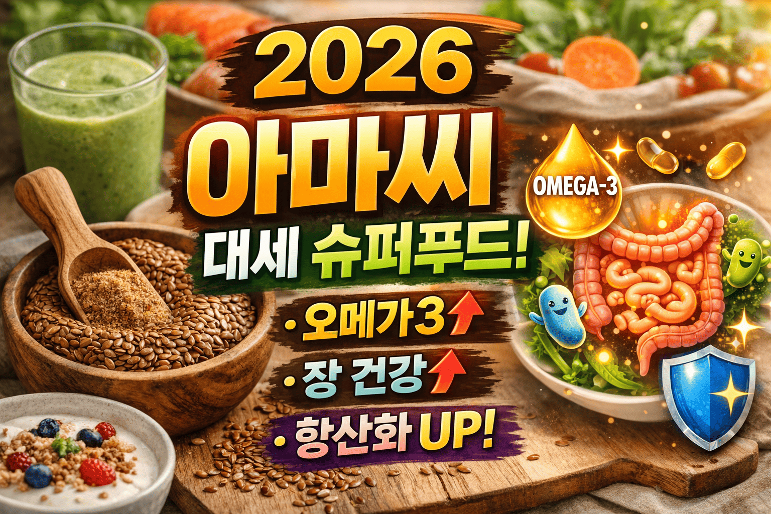 2026 아마씨 효능 총정리 (오메가3, 슈퍼푸드, 건강식)