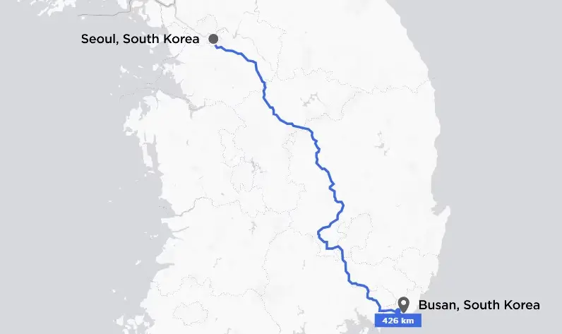 서울-부산-거리