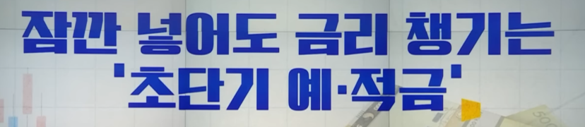 초단기 예금 설명