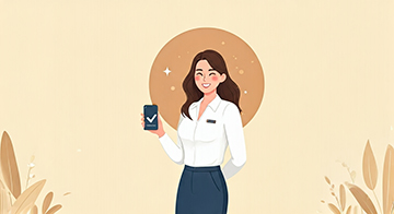 어플로 국가장학금을 신청하고 환하게 웃고있는 대학생