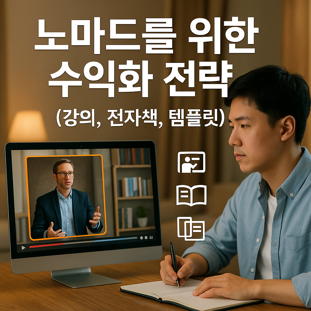 노마드를 위한 수익화 전략 (강의, 전자책, 템플릿) 연관 이미지