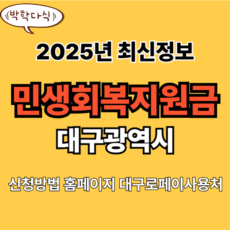 대구시 민생회복지원금 신청