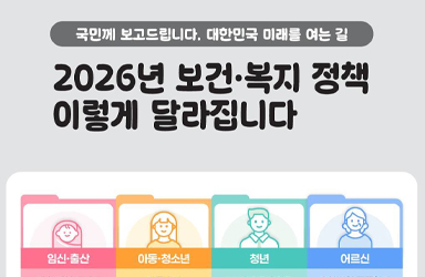 2026년 보건,복지,정책 달라집니다.