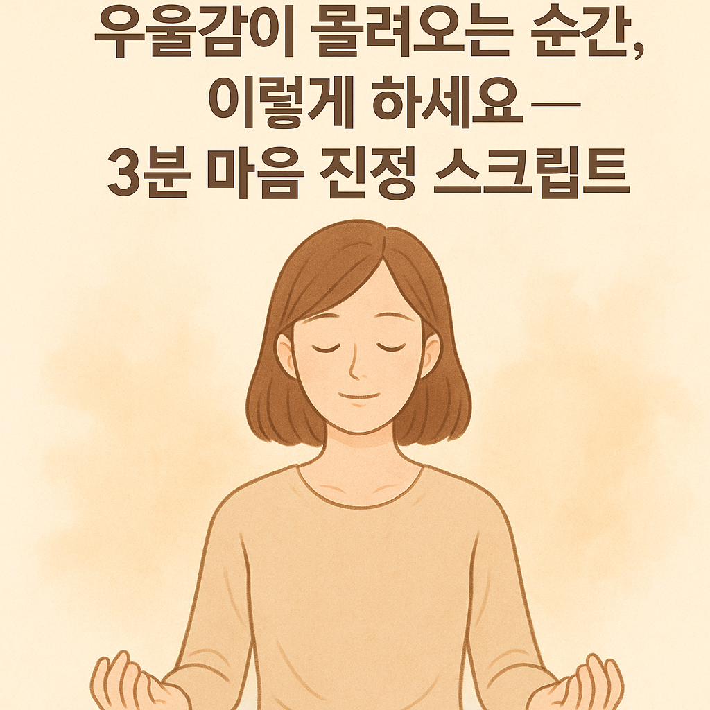 우울감 3분 마음 진정스크립트