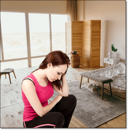 월경전 증후군 여성