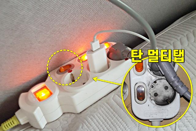 창문형 에어컨 멀티탭,팁줌