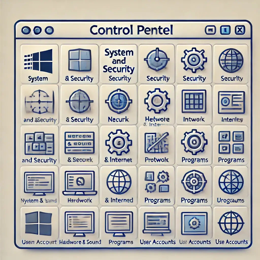 윈도우 제어판을 묘사한 이미지