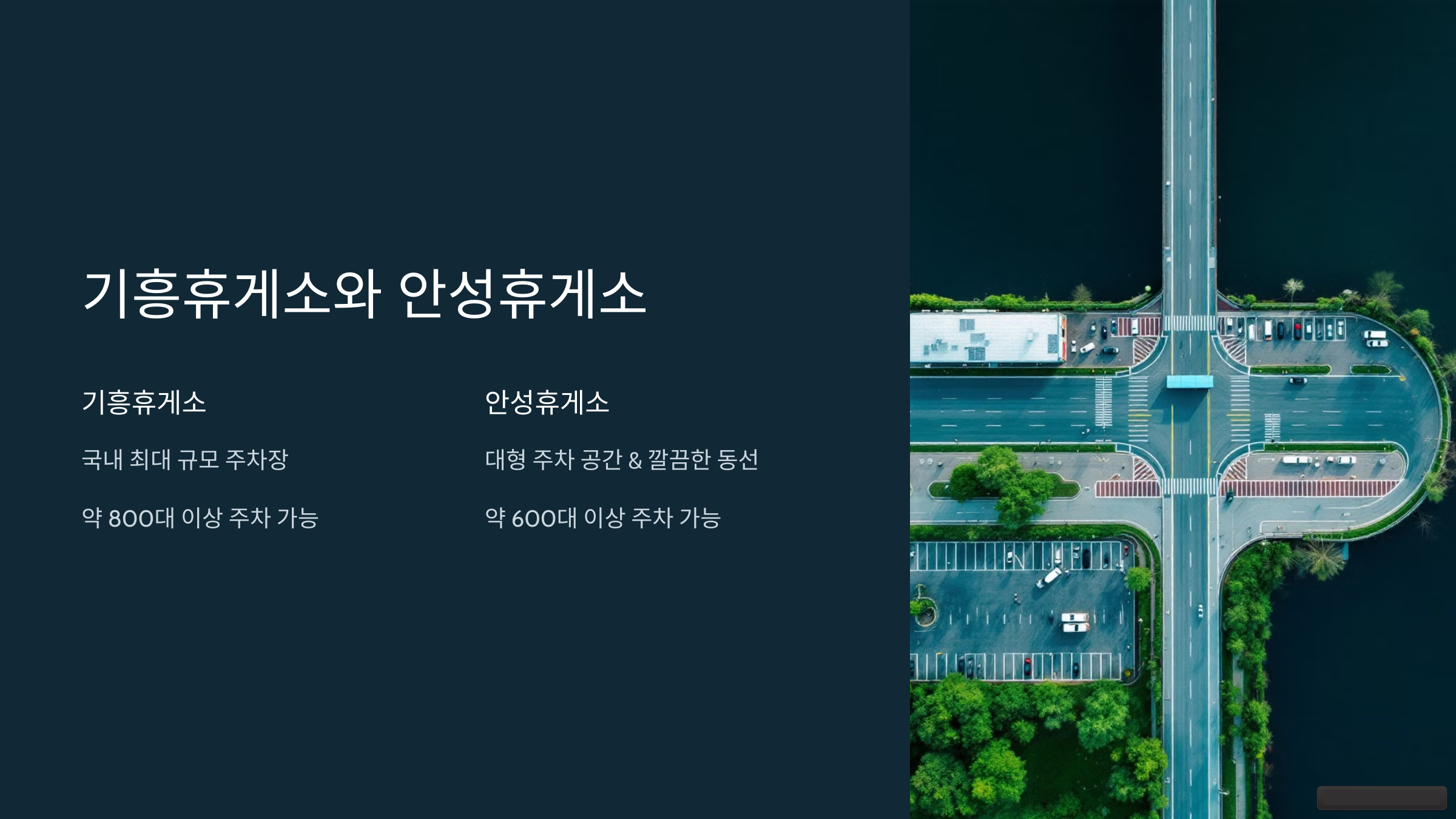 기흥휴게소와 안성휴게소