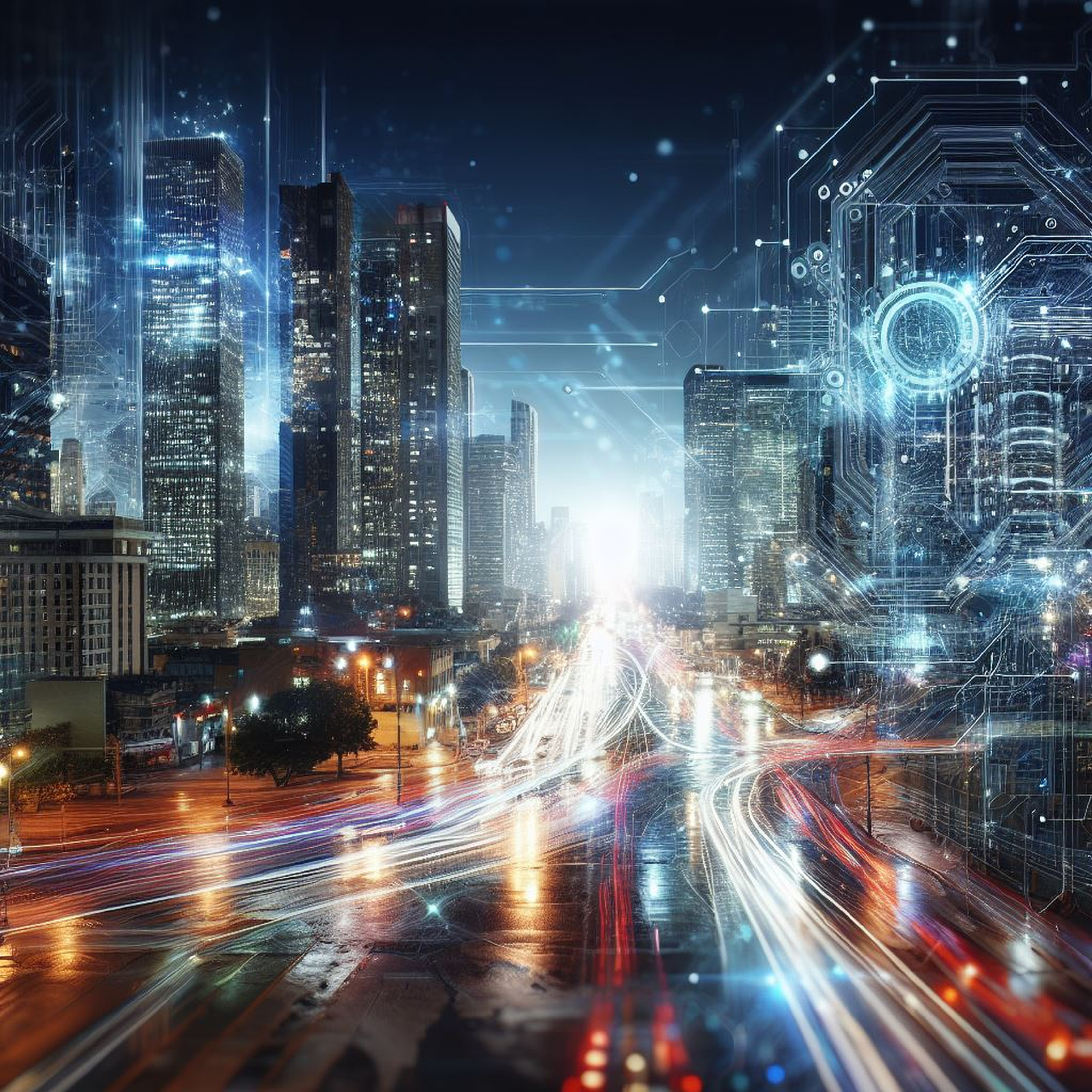 발전된 미래의 도시