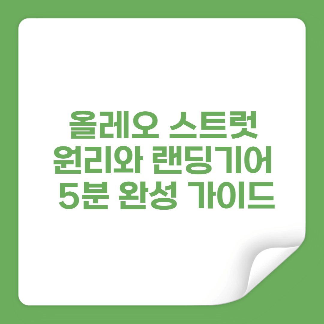 올레오 스트럿 원리와 랜딩기어 한눈에 정리! 5분 완성 가이드 썸네일