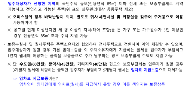 2025 전세임대형 든든주택 입주자 지원한도액 및 신청방법