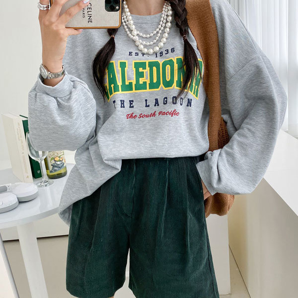 빛나는당신 여성 티셔츠 긴팔 레터링 라운드 맨투맨