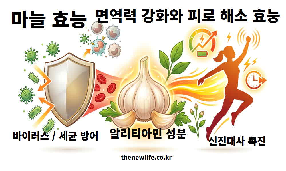 마늘 효능 면역력 강화 피로 해소