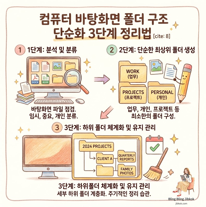 컴퓨터 바탕화면 폴더 구조 단순화 3단계 정리법(computer-desktop-cleanup-seo-masterclass)
