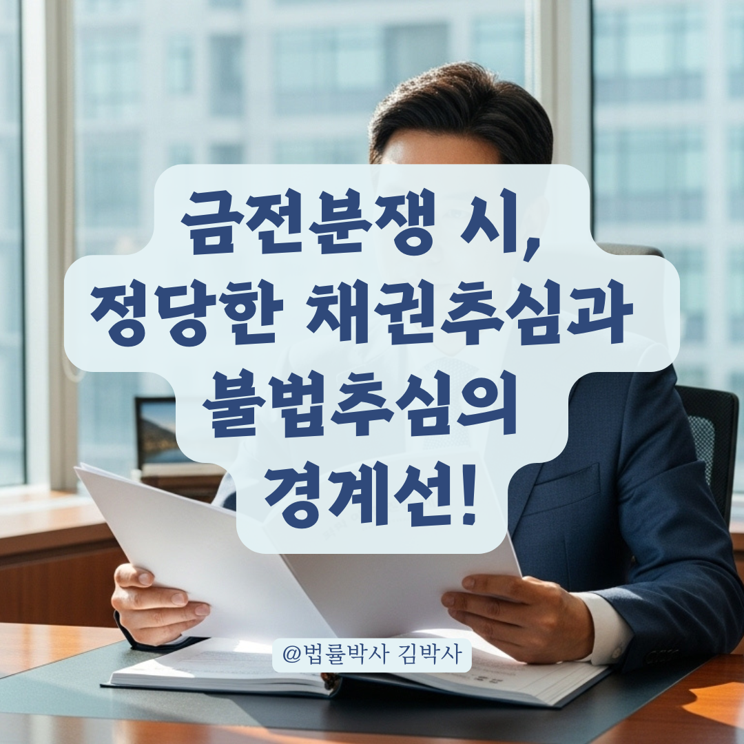 금전거래 후 분쟁, 정당한 채권추심과 불법추심의 경계 알아보기.