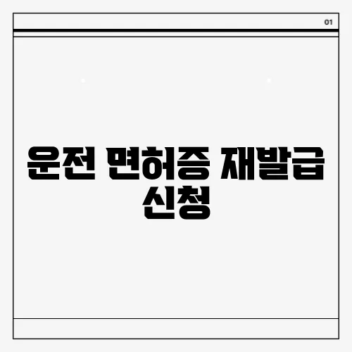 운전 면허증 재발급 신청