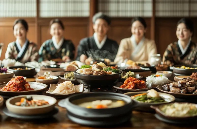 가족들과 함께하는 한상차림 식사