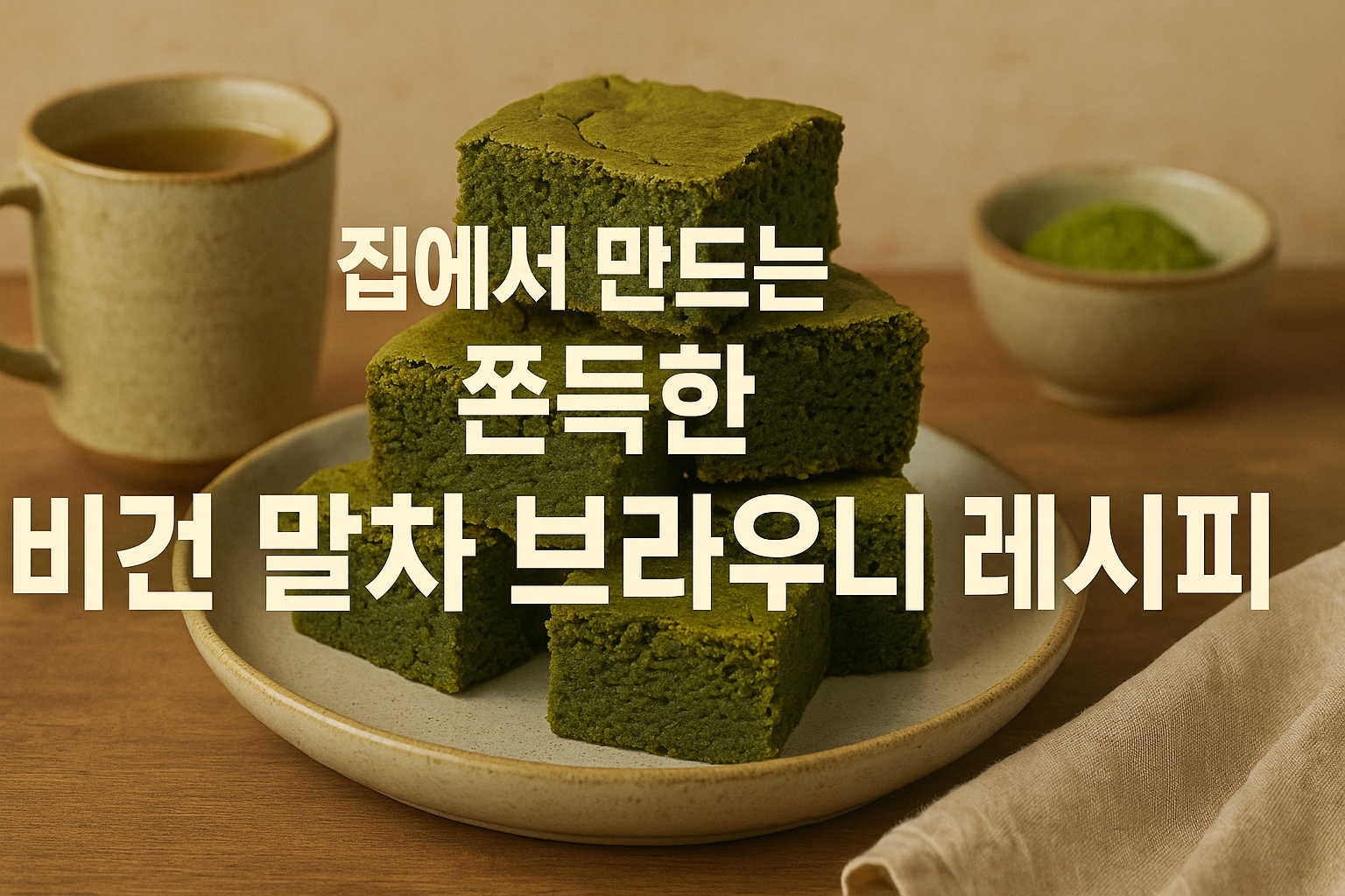 비건 말차 브라우니