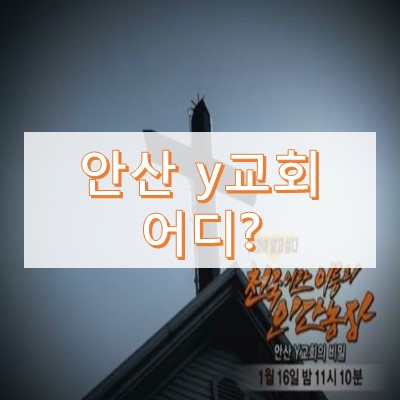안산 사동 Y교회 어디