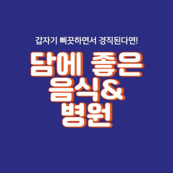 담에 좋은 음식 & 병원