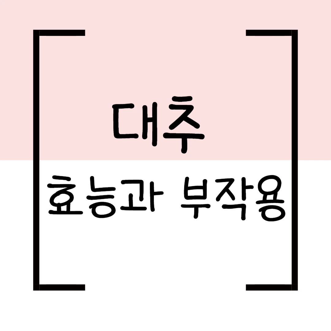 대추 효능과 부작용